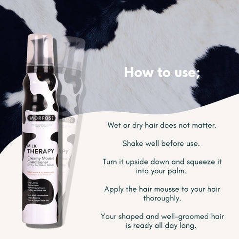 Morfose Milk Therapy Hair Mousse, 6.76 Fl Oz